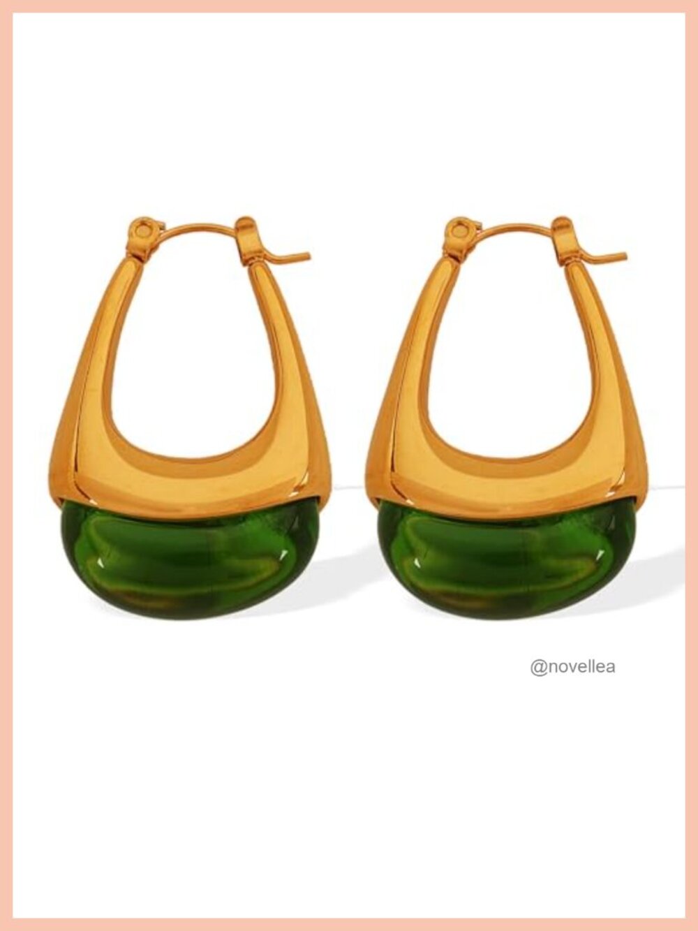 Chunky Gold Plated Teardrop Dangle Earrings for Women Hypoallergenic Stainless